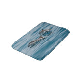 Schöne Wasserdelfine Badematte (Schrägansicht)
