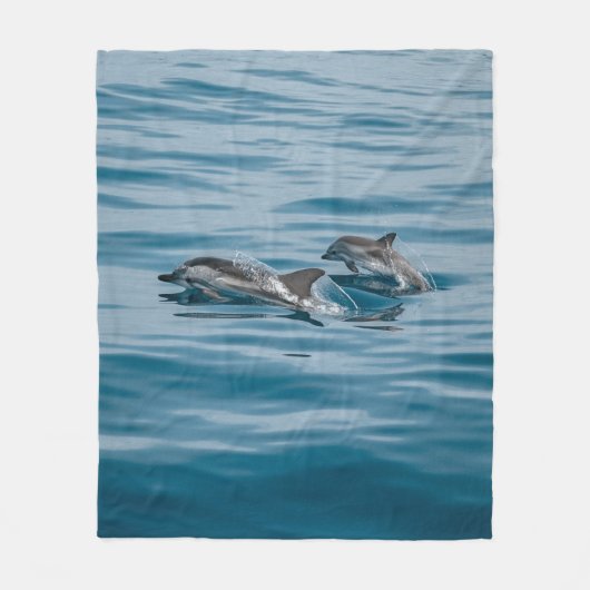 Schöne Wasserdelfine Fleecedecke (Vorderseite)