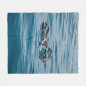 Schöne Wasserdelfine Fleecedecke (Vorderseite (Horizontal))