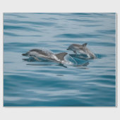 Schöne Wasserdelfine Geschenkpapier (Flach)