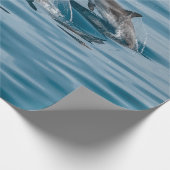 Schöne Wasserdelfine Geschenkpapier (Ecke)