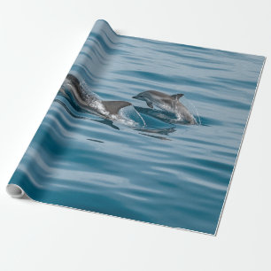 Schöne Wasserdelfine Geschenkpapier