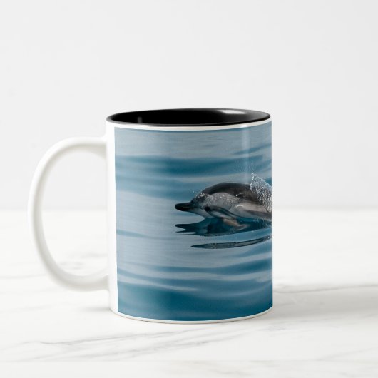 Schöne Wasserdelfine Zweifarbige Tasse (Links)