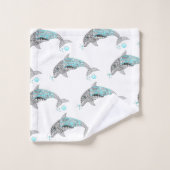 Schöne Wasserdelle Badhandtuch Set (Waschlappen)