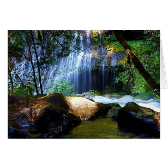 Schöne Wasserfall-Dschungel-Landschaft (Vorderseite (Horizontal))