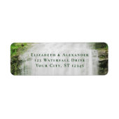 Schöne Wasserfall Hochzeit Rücksendeadresse (Vorne)