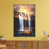 Schöne Wasserfall Landschaft Leinwanddruck (Insitu (Wohnzimmer))