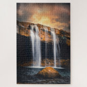 Schöne Wasserfall Landschaft Puzzle (Vertikal)
