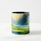 Schöne Wasserfall-Mantra-Kaffee-Tasse Zweifarbige Tasse (Mittel)