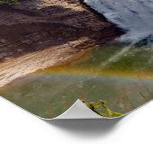 Schöne Wasserfall Regenbogen Natur Fotografie Poster (Ecke)