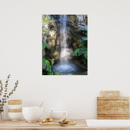 Schöne Wasserfälle im Regenwald Poster (Küche)