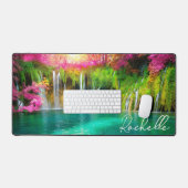 Schöne Wasserfälle Schreibtischunterlage (Tastatur & Maus)