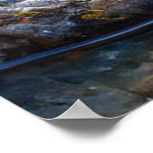 Schöne Wasserfalllandschaft Poster (Ecke)