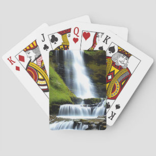 Schöne Wasserfallströme Spielkarten