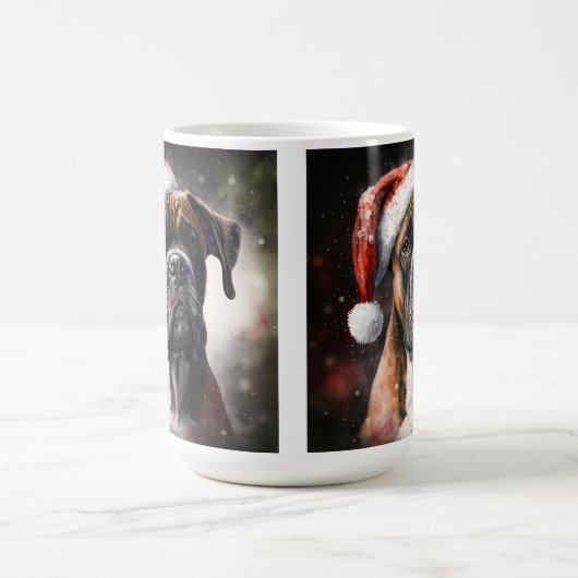 SCHÖNE WASSERFARBBOXER HUNDERCHRISTMAS KAFFEETASSE (Mittel)