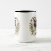 SCHÖNE WASSERFARBE AM MOPS HUNDE GESICHT TASSE (Zentrum)