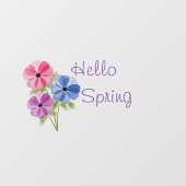 Schöne Wasserfarbe Anemone Hallo Quelle Fensteraufkleber (Blatt)