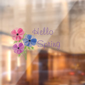 Schöne Wasserfarbe Anemone Hallo Quelle Fensteraufkleber (Blatt 2)