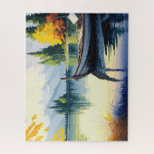 Schöne Wasserfarbe Außenwelt Puzzle (Vertikal)
