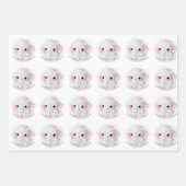 Schöne Wasserfarbe Baby Tier nahtlos blühend Geschenkpapier Set (Vorderseite)