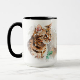 SCHÖNE WASSERFARBE BENGALISCHE CAT-FARBE TASSE