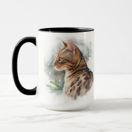 SCHÖNE WASSERFARBE BENGALISCHE CAT-FARBE TASSE