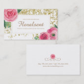 Schöne Wasserfarbe-Blumengeschäfts-Karten Visitenkarte (Vorne/Hinten)