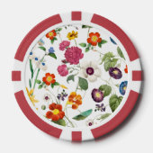 Schöne Wasserfarbe Botanik Pokerchips (Vorderseite)