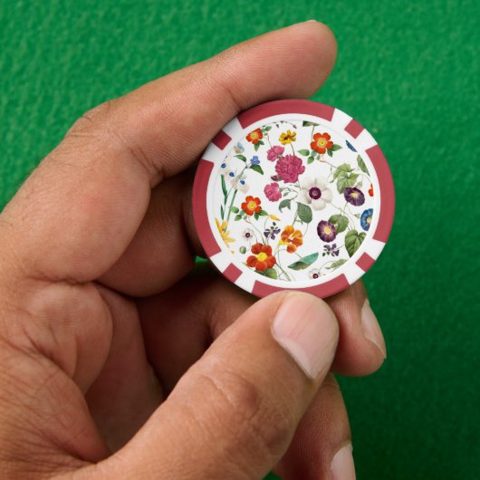 Schöne Wasserfarbe Botanik Pokerchips (Hand)