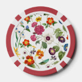 Schöne Wasserfarbe Botanik Pokerchips (Rückseite)