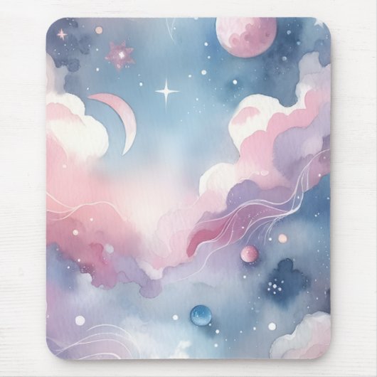 Schöne Wasserfarbe Celestial Mousepad (Vorne)