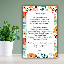 Schöne Wasserfarbe der Flora Das ruhige Gebet Poster