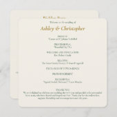 Schöne Wasserfarbe Elfenbeinhochzeit Programm (Vorne/Hinten)