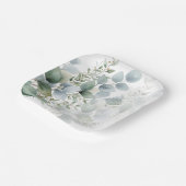 Schöne Wasserfarbe Eukalyptus Quadrat Papierplatte Pappteller (Gewinkelt)