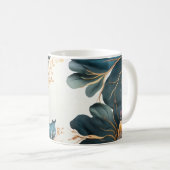 Schöne Wasserfarbe floral Kaffeetasse (VorderseiteRechts)