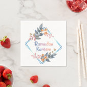 Schöne Wasserfarbe Floral Ramadan Kareem Serviette (Beispiel)