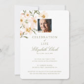 Schöne Wasserfarbe Florals Feier des Lebens Einladung (Vorderseite)