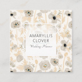 Schöne Wasserfarbe Gelbe Pflaumen Quadratische Visitenkarte