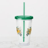 Schöne Wasserfarbe Gelbe Sonnenblume Blüte Acryltrinkbecher (Rechts)