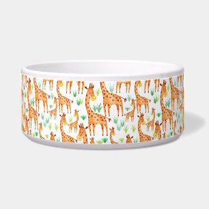 Schöne Wasserfarbe Giraffe Tier Napf