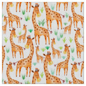 Schöne Wasserfarbe Giraffe Tierkids Stoff (Nahaufnahme)