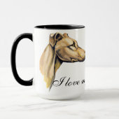 SCHÖNE WASSERFARBE GREYHOUND HUND TASSE (Links)