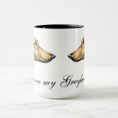 SCHÖNE WASSERFARBE GREYHOUND HUND TASSE (Zentrum)