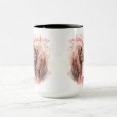 SCHÖNE WASSERFARBE-HAAR AFGHANISCHER HUNDE TASSE (Zentrum)