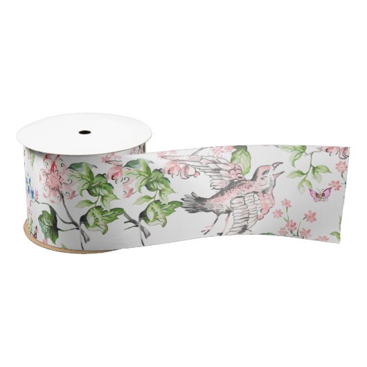 Schöne Wasserfarbe,handgemalte Naturszene,t Satinband (Spule)