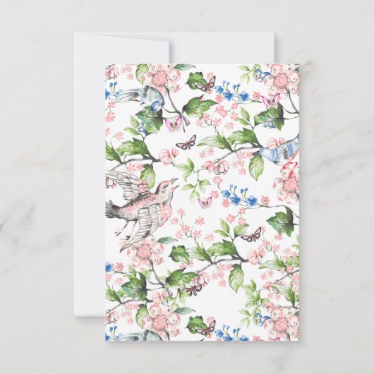 Schöne Wasserfarbe,handgemalte Naturszene,t Save The Date (Rückseite)