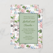 Schöne Wasserfarbe,handgemalte Naturszene,t Save The Date (Vorne/Hinten)