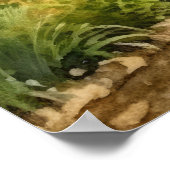 Schöne Wasserfarbe in Cotswolds Reise Poster (Ecke)