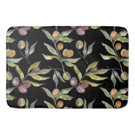 Schöne Wasserfarbe Italienische Olive Muster Schwa Badematte