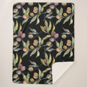 Schöne Wasserfarbe Italienische Olive Muster Schwa Sherpadecke (Vorderseite)